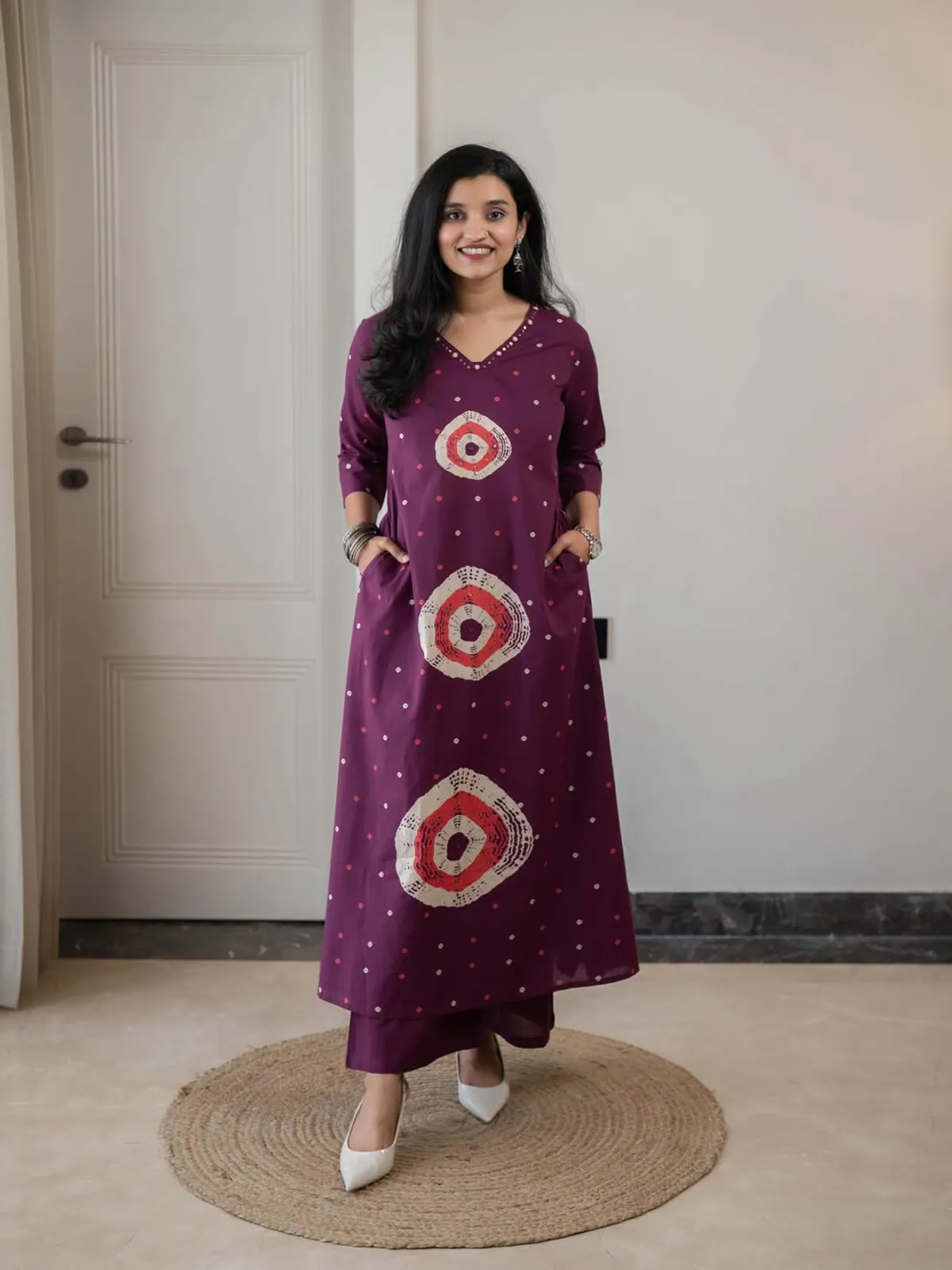Olive Green Casual A-Line Kurti