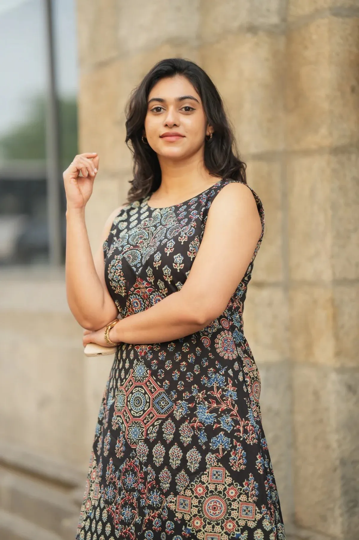 Indigo Block Print Casual Kurti