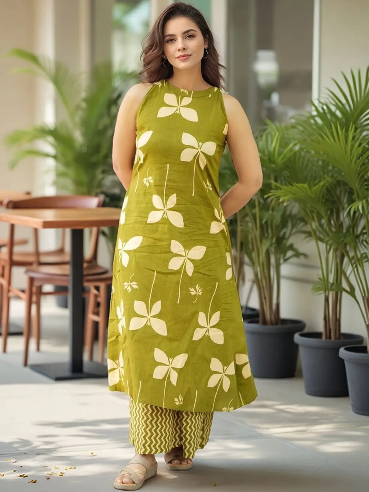 Lavender Ombre Printed Kurti