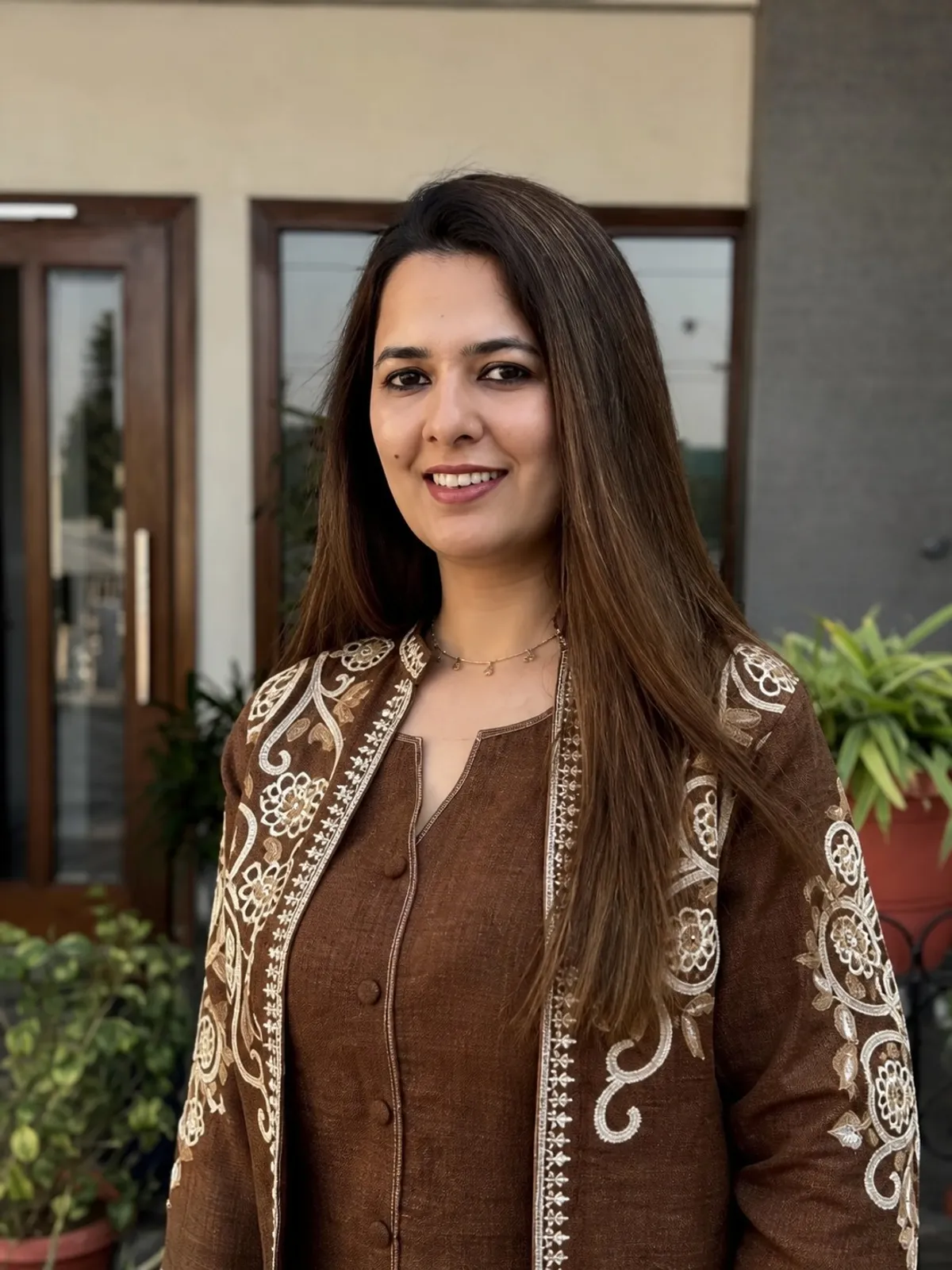 Beige Handloom Cotton Kurti