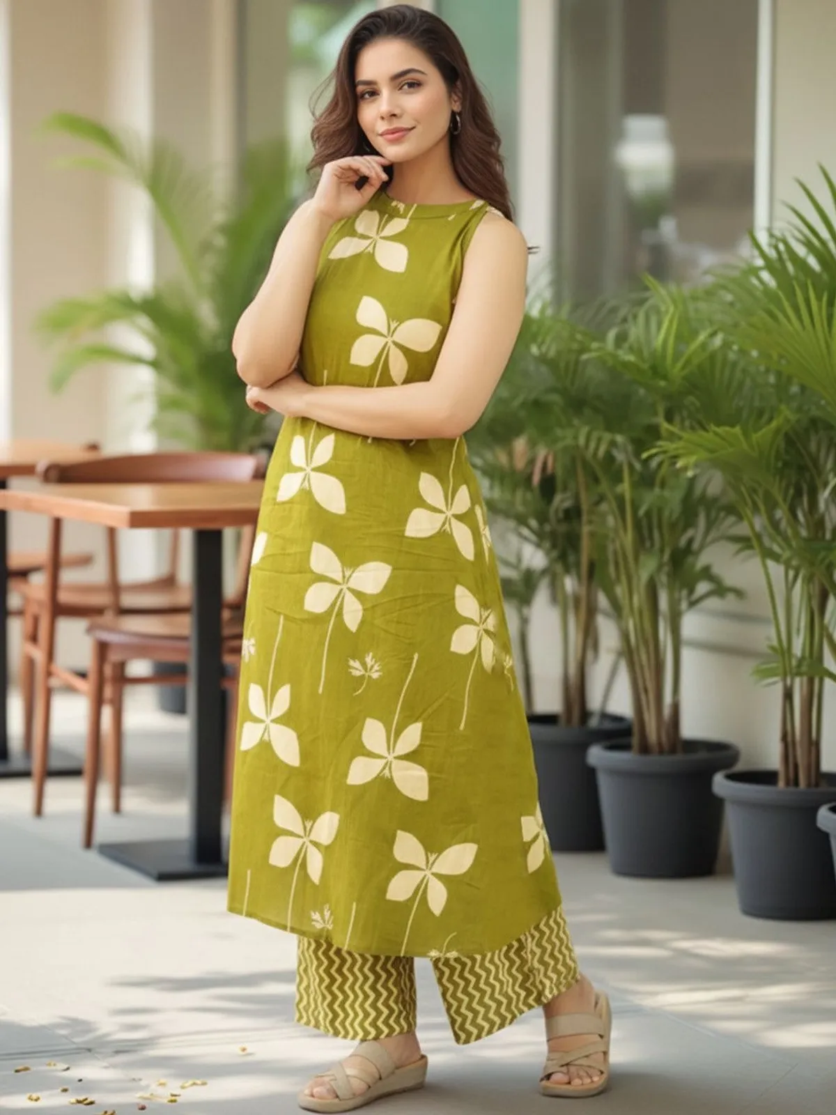 Lavender Ombre Printed Kurti